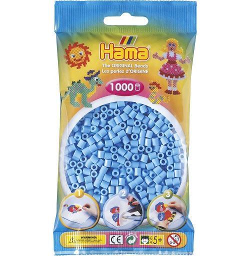 1 000 perles standard (Ø5 mm)- bleu pastel