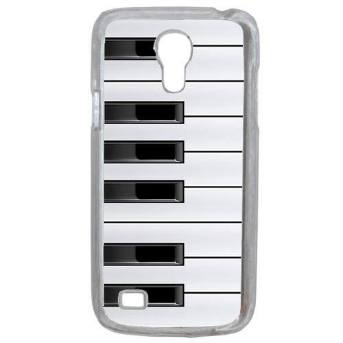 Coque Touche De Piano Noir Et Blanc Compatible Samsung Galaxy S4 Mini Transparent