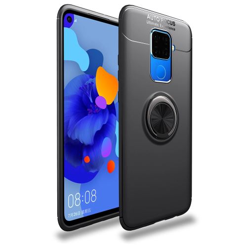 Coque en TPU avec béquille tout noir pour votre Huawei Mate 30 Lite/Nova 5i Pro