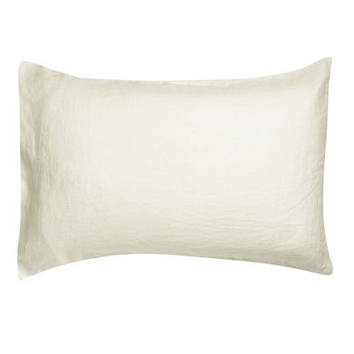 Taie d'oreiller Stonewashed Zeff craie 50 x 75 cm Vivaraise