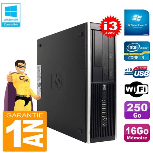 Pc hp compaq pro 6300 sff i3-3220 ram 16go disque 250go graveur dvd wifi w7 État correct - Hewlett-Packard reconditionné disponible sur Fnac