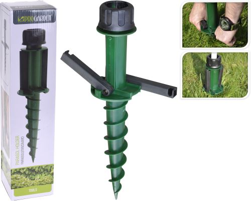 Pro Garden pied de parasol 22-33 cm polypropylène 44 cm vert