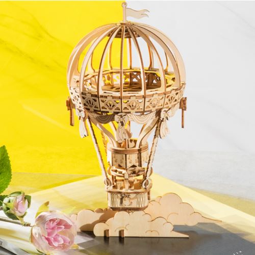 Teens 3D Puzzle Toy Transmission en bois Cadeaux Phonograph / Small montgolfière