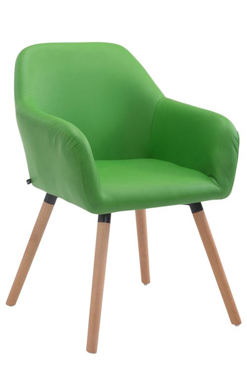 Chaise Visiteur Achat V2 similicuir , Vert/Nature