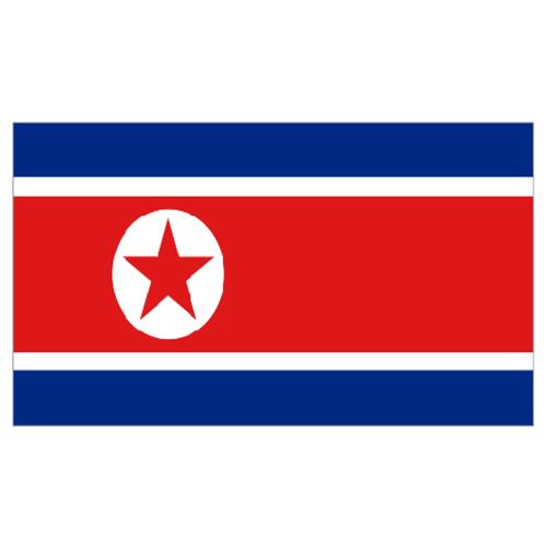 Supportershop-Drapeau Corée du Nord polyester avec 2 œillets metalliques - 150 x 90 cm