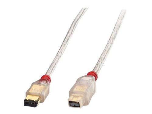 Lindy Premium - IEEE 1394-kabel - 6-PIN FireWire (M) naar FireWire 800 (M) - 10 m - gevormd - transparant