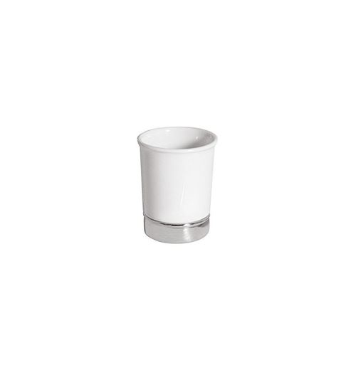 Verre de salle de bain - Céramique - 7,5 x 10 cm - Blanc