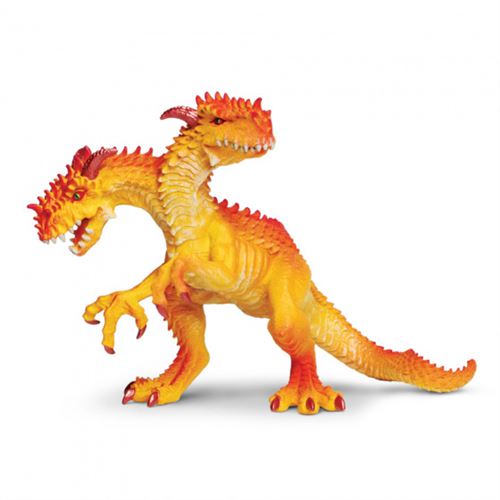 Safari protagoniste dragon à deux têtes junior 11,5 x 12 cm orange