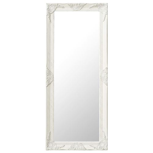 vidaXL Miroir mural style baroque 50x120 cm Blanc