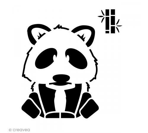 Pochoir multiusage 15 x 15 cm - Panda