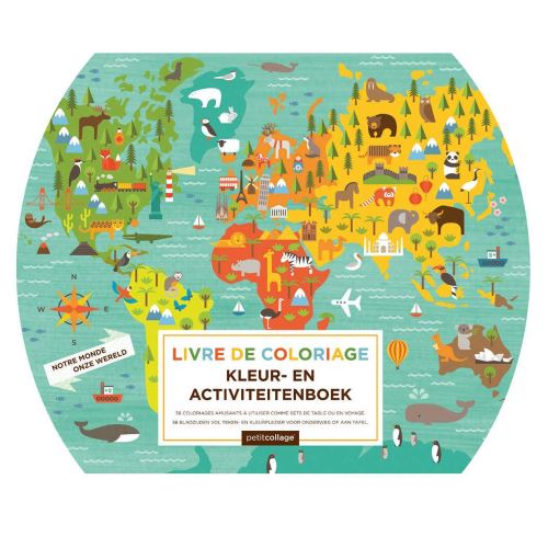 Livre de coloriage petit collage : notre monde dam