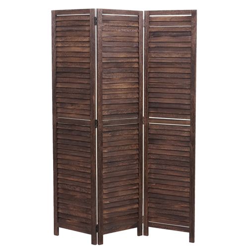 Paravent MENDLER HWC-C30, cloison de séparation, style shabby vintage, 170x120 cm brun