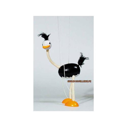 Goki Marionnette autruche en peluche - Blanc