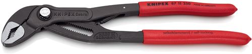 KNIPEX 87 11 250 Cobra ...matic Pince multiprise grise atramentisée gainées en plastique antidérapant 250 mm