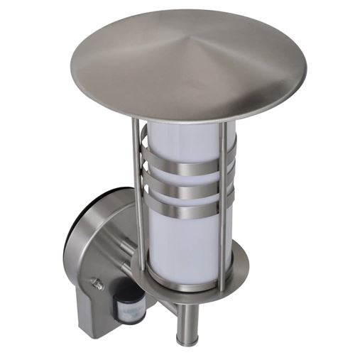 Pagode vormige RVS wandlamp met bewegingssensor