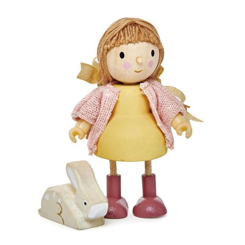 Tender Leaf Toys maison de poupée fille avec lapin 9x4,3x10 cm