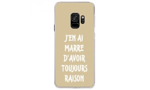 Coque rigide transparente pour Samsung Galaxy S9 avec impression Motifs marre d'avoir raison taupe