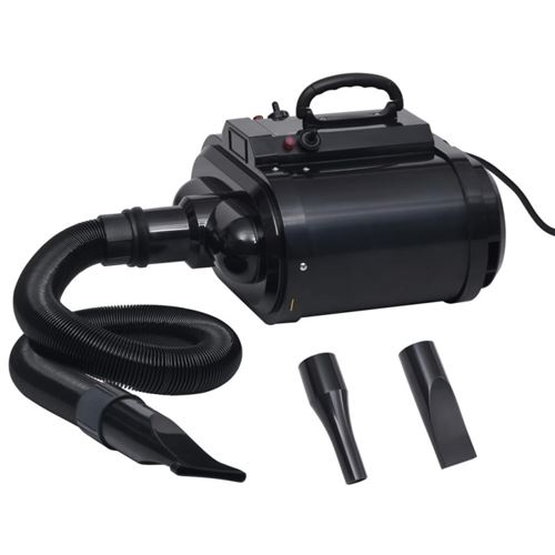 Vidaxl Noir Sèche Poils À Double Moteur Pour Animaux De Compagnie