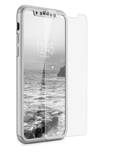Coque pour Apple iPhone 11 PRO - Coque Argent + Verre Trempé - Housse Etui 360 Protection Rigide Plastique Dur Film Vitre Ecran Ultra Résistant Phonillico®