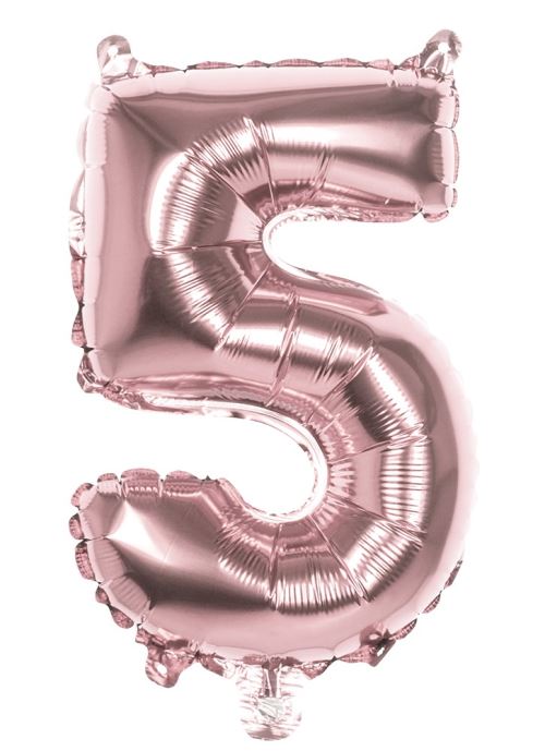 Boland ballon num&eacute;ro 5 or rose 86 cm