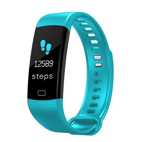 Montre Connectée Android iOs Bracelet Cardio Smartwatch IP67 Podomètre Bleu Ciel - YONIS