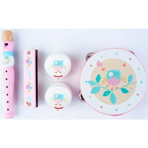 Set musical rose complet, instruments de musique pour enfants