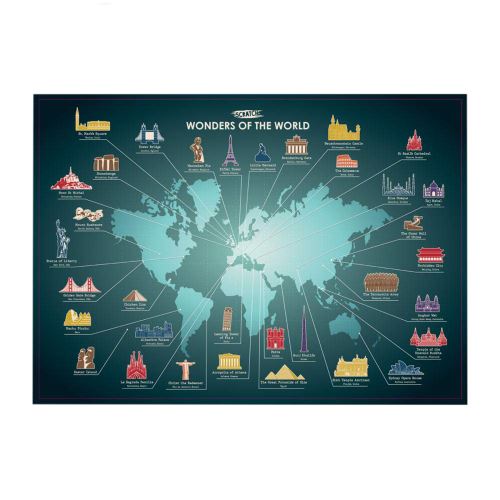 Affiche à gratter - Merveilles du monde