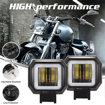 12 Sur 2x 3pouces 40w Carre Led Light Work Cube Pods Driving