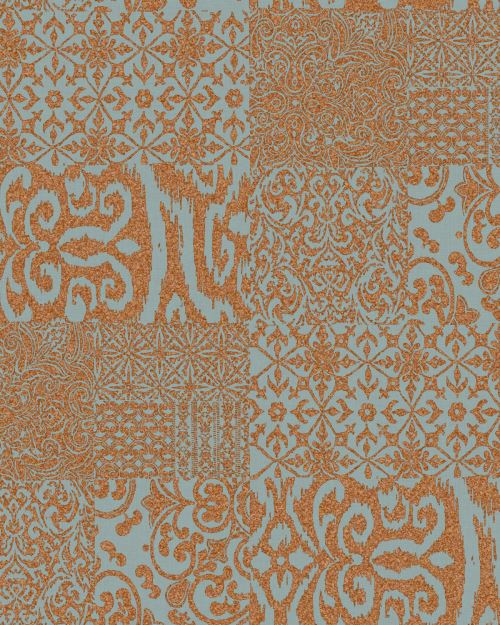 Profhome VD219150-DI Papier peint baroque mat cuivre menthe 5,33 m2