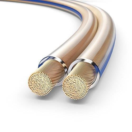 PureLink SP010-050 Câble d'enceinte 2 x 2,5mm² (99,9% OFC cuivre massif 0,10 mm) Câble de haut-parleur Hifi, 50m, tr SP010-05