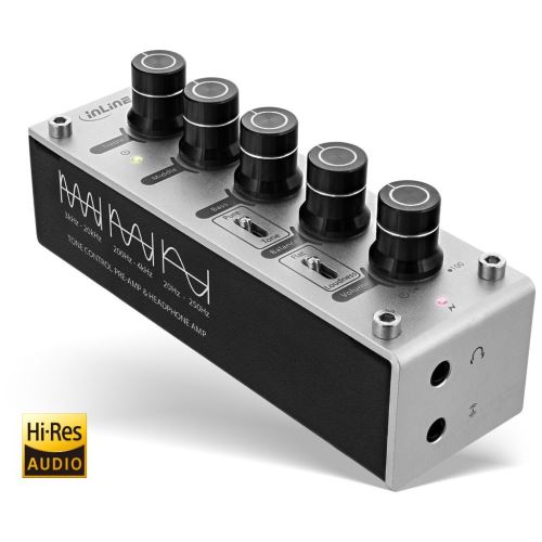 InLine® Ampli casque Hi-Res AUDIO AmpEQ + égaliseur Jack 3,5 mm alimenté par USB