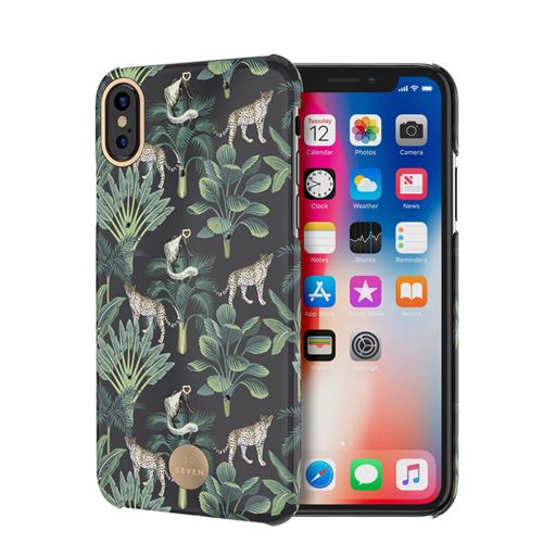 Coque premium jaipur leopard noir pour IPHONE X/XS