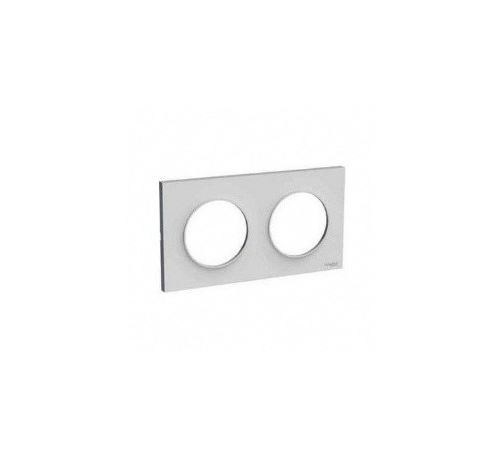 Schneider Electric - Plaque Odace Styl - Double horizontale ou verticale - Gris pierre - Image 2
