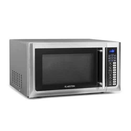 Klarstein Brilliance Pro - Four micro-ondes 43 litres - Grill chaleur tournante - Design inox