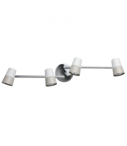 Spot chromé Techno 4 ampoules 15 Cm