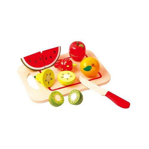 Fruits avec bande (scratch), jouet bois