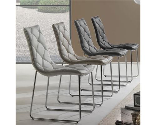 Chaise noire design BADIA (lot de 2) - Beige