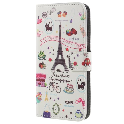 Etui en PU support magnétique impression rue sweet palettes pour Samsung Galaxy S9