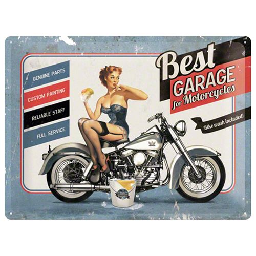 Plaque métal Pin-up