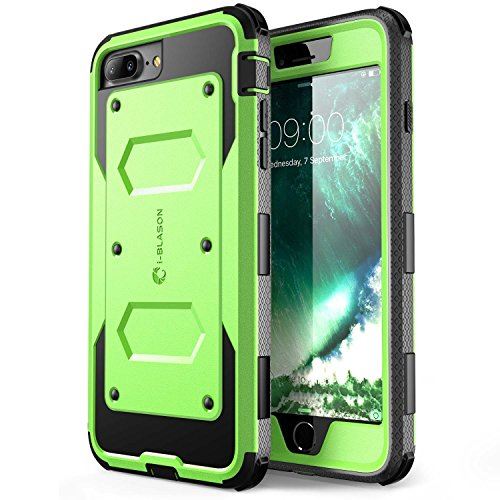 i-Blason Coque iPhone 8 Plus, [Série Armorbox] Coque Antichoc avec Protecteur d'écran Intégré [Protection Robuste] pour iPhone 8 Plus 2017 / iPhone 7 Plus 2016 (Vert)