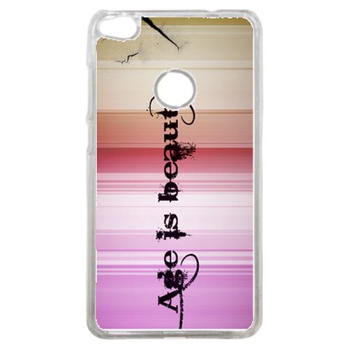 Coque L'age Est La Beauté Art Graphique Compatible P8 2017 Transparent