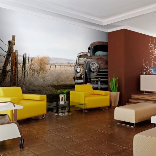 Papier peint - Deux vieilles voitures américaines - Décoration,