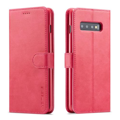 Etui en PU avec support rose pour Samsung Galaxy S10