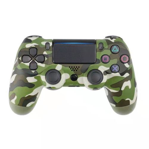 Manette Sans Fil Double Shock 4 Sixaxis Bluetooth Compatible Pour Ps4 Controleur De Jeux -Vert Camouflage