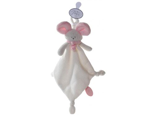 Dimpel - Attache tétine doudou Mona souris - rose