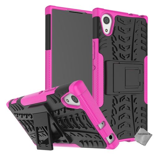 Housse etui coque rigide anti choc pour Sony Xperia XA1 avec film ecran - ROSE
