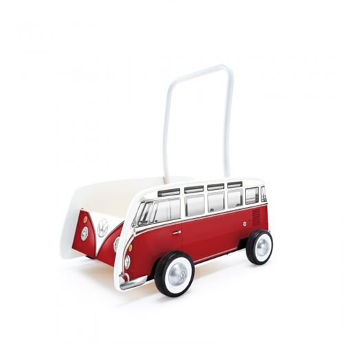 411860 Hape Klassieke Bus T1 Loopwagen Rood E0379