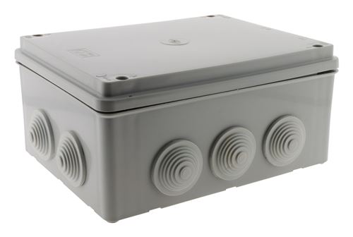 Bo&icirc;te &eacute;tanche rectangulaire 220 x 170 x 105mm &agrave; visser 1/4 de tour IP54