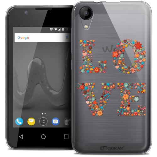 Coque Wiko Sunny 2 (4 ) CASEINK Housse Etui [Crystal Gel HD Collection Summer Design Love Flowers - Souple - Ultra Fin - Imprimé en France]
