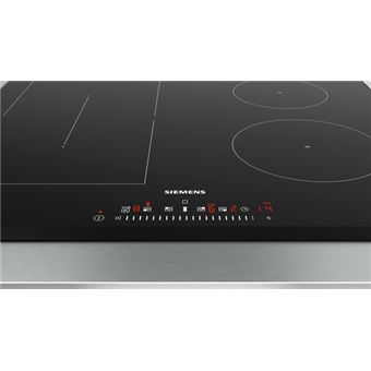 Siemens iQ500 ED651FSB5E - Table de cuisson à induction - 4 plaques de cuisson - Niche - largeur : 56 cm - profondeur : 49 cm - noir moulures facettées avant et arrière